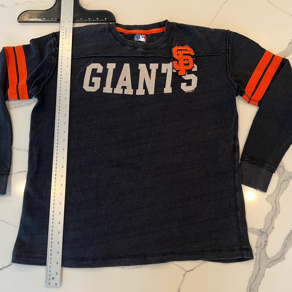 SF GIANTS baseball men’s Long-Sleeve sweater - Weathered Black& Orange